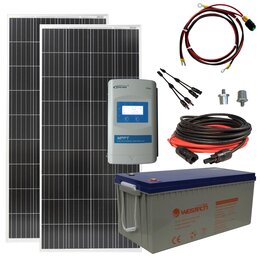 Photovoltaik- Set 400Wp 12V 30A MPPT 200Ah