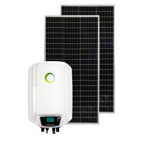Boiler 10L mit 2 Stck 100W Solarpanel Autark Set