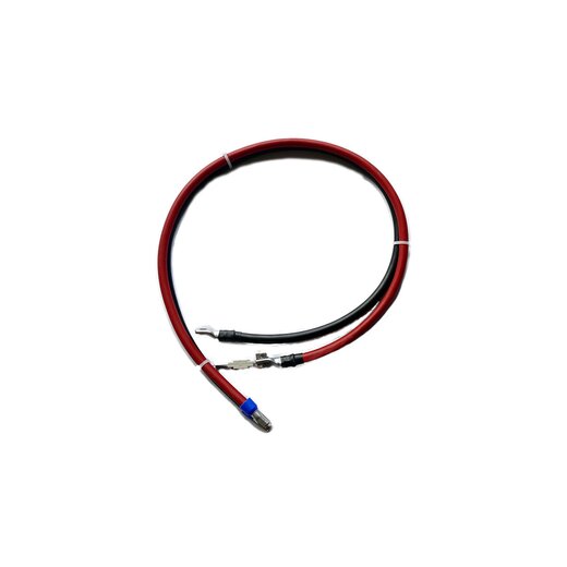 Batterie-Wechselrichter Verbindungskabel H07V-K 50mm rot-schwarz mit se, Aderendhlse und Sicherung