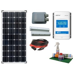 Photovoltaik- Set 100Wp 12V 10A Haltespoiler