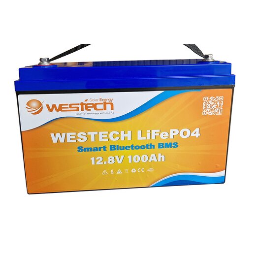 Lithiumbatterie Westech LiFePO4 Smart BMS 12,8V Bluetooth