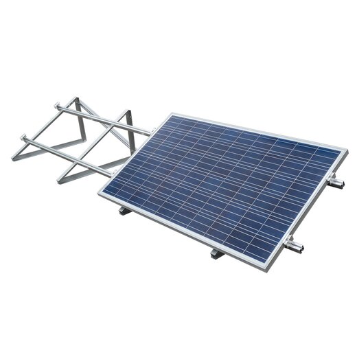Flachdach Montagesystem Gartenaufstellung 2 Solarpanel Modulbreite 680 Rahmenhhe 30