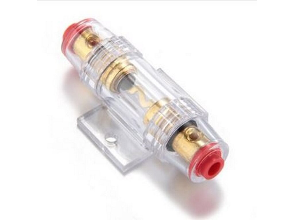 ETOPARS 100A Inline AGU Fuse Holder Car Automotive Audio Power Safety Protect Glass Tube Gold Plated With 2Pcs 100A AGU Fuse for 4 6 8 Gauge Wire