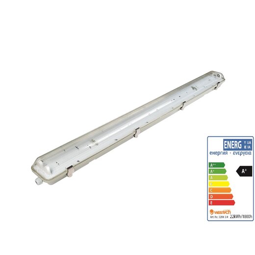 LED damp-proof light 230V dual light 44W 150cm (neutral light)