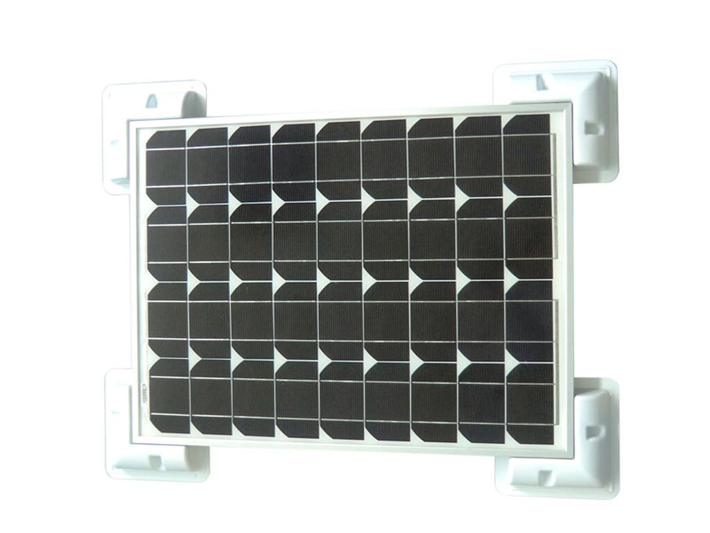 edi-tronic Halterung für Solarpanel Eckhalterung weiß Solarmodul Befestigung Haltespoiler 4 Ecken Spoiler 