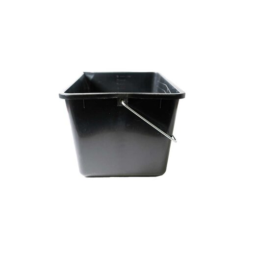 Beko plastic bucket 12 l black square with metal handle