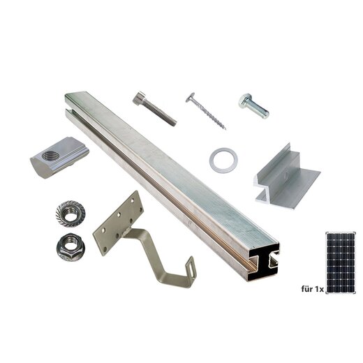 Pitched roof mounting kit for 1 panel width of 1038mm