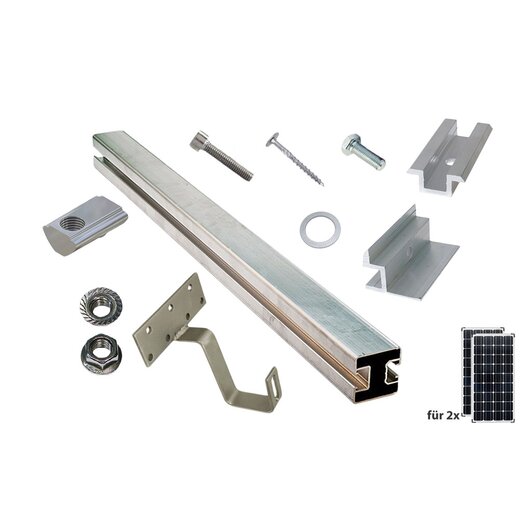 Pitched roof mounting kit for 2 panels with a width of 680mm