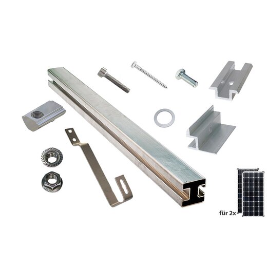 Pitched roof mounting kit for 2 panels with a width of 680mm