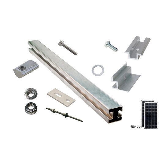 Pitched roof mounting kit for 2 panels with a width of 680m