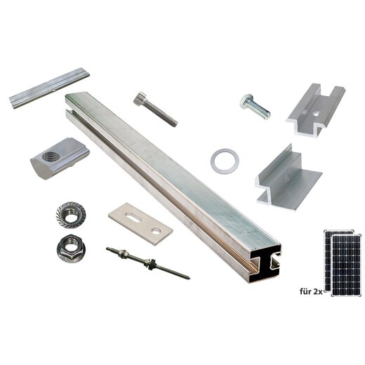 Pitched roof mounting kit for 2 panels with a width of 1038mm