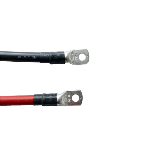 Battery-Battery connection cable H07V-K red-black with ring cable lugs