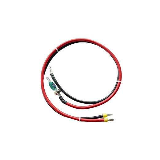 Battery-Inverter connection cables H07V-K red-black with ring cable lug and fuse