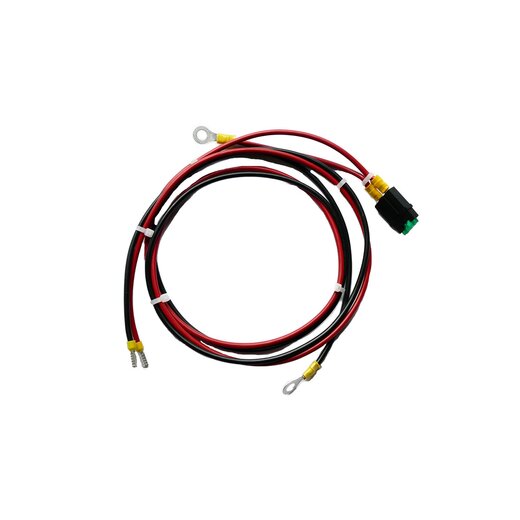 Batterie-Laderegler Verbindungskabel H07V-K 6mm² rot-schwarz mit Öse, Aderendhülse und Sicherung