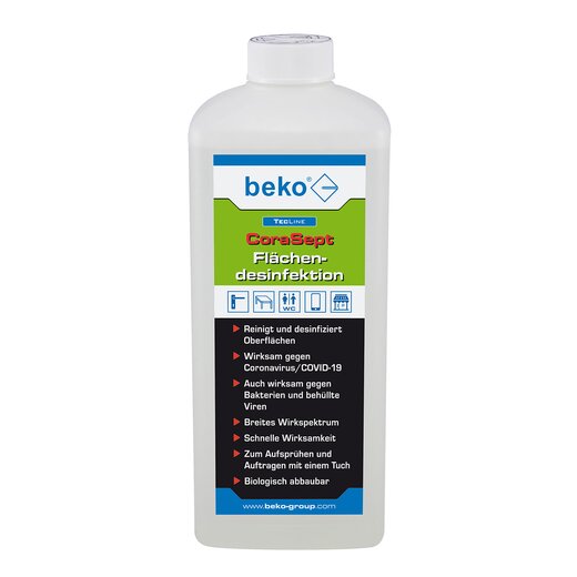 Beko CoraSept FlÃ¤chendesinfektion 1 l Flasche inkl. SprÃ¼hflasche