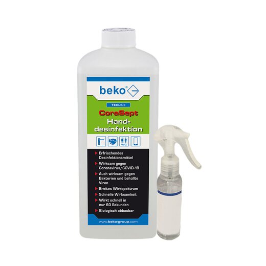 Beko CoraSept Handdesinfektion 1 l Flasche inkl. Sprühflasche